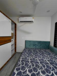 Bedroom Image of 550 Sq.ft 1 BHK Builder Floor for rent in Mahalakshmi Nagar Indore for Rs. 19000