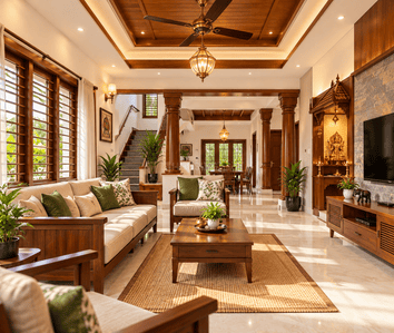 Living Room Image of 2500 Sq.ft 4 BHK Independent House for sale in Guruvayur Thrissur for Rs. 15500000