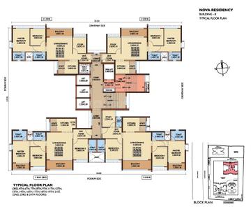 Image of 1105 Sq.ft 2 BHK Apartment / Flat for sale in Magarpatta Nova Residency Wing A To B, Mundhwa, Pune for Rs. 9800000