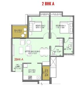 Image of 850 Sq.ft 3 BHK Apartment / Flat for sale in Rama Metro Life Maxima Residences, Tathawade, Pune for Rs. 12000000