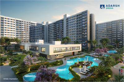Building Image of 1006 Sq.ft 2 BHK Apartment / Flat for sale in Adarsh Greens, Kogilu Bengaluru for Rs. 10400000
