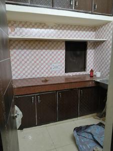 Kitchen Image of 600 Sq.ft 1.5 BHK Apartment / Flat for rent in Swaraj Homes Maa Shakti Apartments, Paschim Vihar New Delhi for Rs. 15400