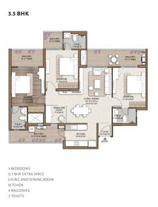 Image of 1927 Sq.ft 2 BHK Apartment / Flat for sale in Smartworld One DXP, Sector 113, Gurgaon for Rs. 31000000