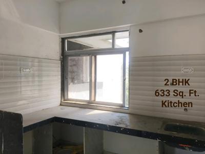 Kitchen Image of 904 Sq.ft 2 BHK Apartment / Flat for sale in Vedant Sapphire Square by Vedant Construction, Shilphata Thane for Rs. 5700000