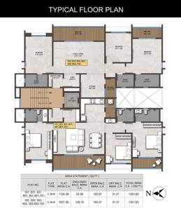Image of 1866 Sq.ft 3 BHK Apartment / Flat for sale in Sai Shriya Akash, Pashan, Pune for Rs. 18000000