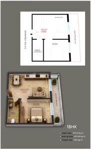 Image of 677 Sq.ft 1 BHK Apartment / Flat for sale in Radharani Heritage, Rukmani Vihar, Vrindavan for Rs. 7075080