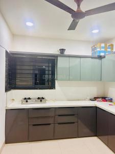 Kitchen Image of 1300 Sq.ft 2 BHK Builder Floor for rent in Sampat Hills, Bhicholi Mardana Indore for Rs. 16000