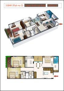 Image of 1365 Sq.ft 3 BHK Apartment / Flat for sale in AMG Orion Pride, Bhawrasla, Indore for Rs. 6300000