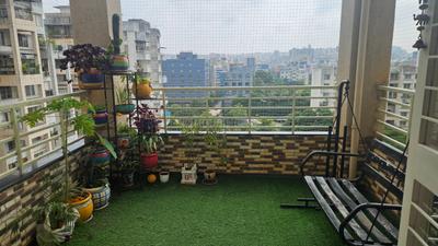 Balcony Image of 1075 Sq.ft 2 BHK Apartment / Flat for rent in Mittal Sun Universe, Narhe Pune for Rs. 30000