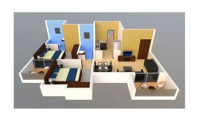 Image of 940 Sq.ft 2.5 BHK Apartment / Flat for sale in Adiamville, Punawale, Pune for Rs. 7200000