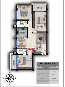 Image of 1028 Sq.ft 3 BHK Apartment / Flat for sale in Akash Tower, Beltola, Guwahati for Rs. 7567500
