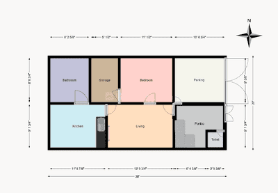 Floor Plan Image of 1250 Sq.ft 2 BHK Independent House for sale in Ammapet Salem for Rs. 9500000