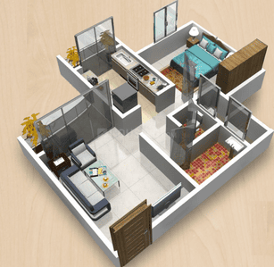 Image of 605 Sq.ft 1 BHK Apartment / Flat for sale in Sayba Swarna, Kurla East, Mumbai for Rs. 9300000