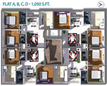 Image of 1050 Sq.ft 2 BHK Apartment / Flat for sale in Valasaravakkam, Chennai for Rs. 11000000