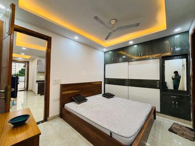 Bedroom Image of 500 Sq.ft 1.5 BHK Builder Floor for rent in Malviya Nagar New Delhi for Rs. 42000