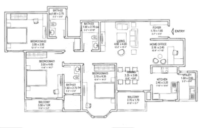 Image of 1833 Sq.ft 3 BHK Apartment / Flat for sale in Sobha Victoria Park, Byrathi, Bengaluru for Rs. 30500000