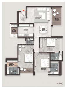 Image of 2010 Sq.ft 3 BHK Apartment / Flat for sale in ANP Privado, Baner, Pune for Rs. 23300000