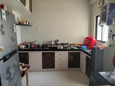 Kitchen Image of 1885 Sq.ft 3 BHK Apartment / Flat for rent in Shukan Gold, Gota Ahmedabad for Rs. 30000