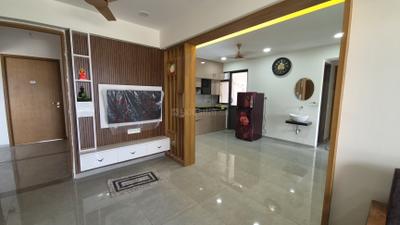 Living Room Image of 2000 Sq.ft 3 BHK Apartment / Flat for rent in Gardania Skyrise, Zundal Ahmedabad for Rs. 38000