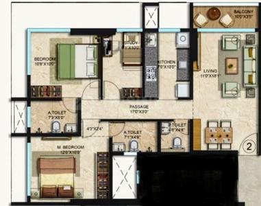 Image of 944 Sq.ft 2.5 BHK Apartment / Flat for sale in Faime Euphoria, Jogeshwari West, Mumbai for Rs. 18200000