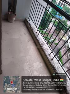 Balcony Image of 1330 Sq.ft 3 BHK Apartment / Flat for rent in Srijan Green Field City Classic Premium, Maheshtala Kolkata for Rs. 20000