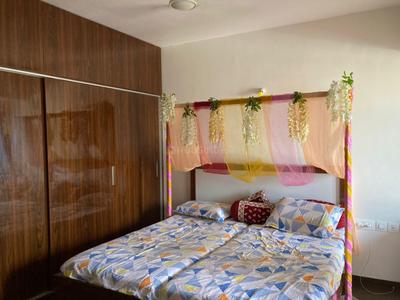 Bedroom Image of 1500 Sq.ft 3 BHK Apartment / Flat for rent in Zen Indraprastha by Pratham, Mahalakshmi Layout Bengaluru for Rs. 50000