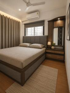 Bedroom Image of 1100 Sq.ft 3 BHK Apartment / Flat for rent in Agrawal Sagar Landmark, Ayodhya Bypass Bhopal for Rs. 28000