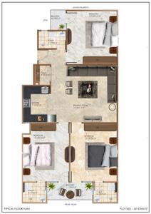 Image of 1260 Sq.ft 3 BHK Apartment / Flat for sale in Ghitorni, New Delhi for Rs. 9500000