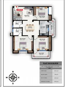 Image of 1028 Sq.ft 3 BHK Apartment / Flat for sale in Akash Tower, Beltola, Guwahati for Rs. 7567500