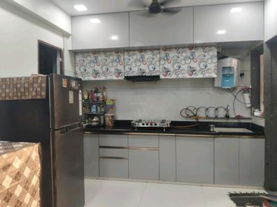 Kitchen Image of 1113 Sq.ft 3 BHK Apartment / Flat for rent in JHY Beverly Hills, Nana Chiloda Ahmedabad for Rs. 25000