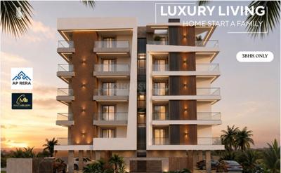 Image of 1950 Sq.ft 3 BHK Apartment / Flat for sale in Madhurawada, Visakhapatnam for Rs. 9600000