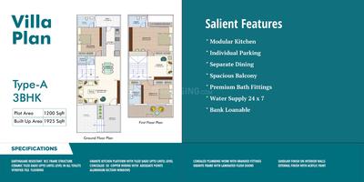 Image of 1925 Sq.ft 3 BHK Villa for sale in Dabok, Udaipur for Rs. 6998000