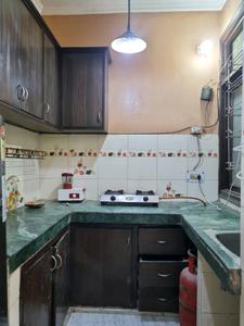 Kitchen Image of 585 Sq.ft 2 RK Builder Floor for rent in Dwarka Mor New Delhi for Rs. 15000