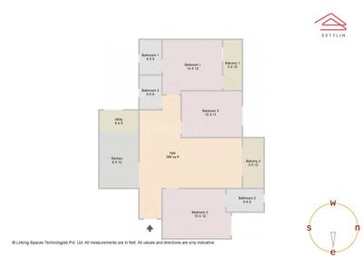 Image of 1850 Sq.ft 3 BHK Apartment / Flat for sale in Parappana Agrahara, Bengaluru for Rs. 28500000
