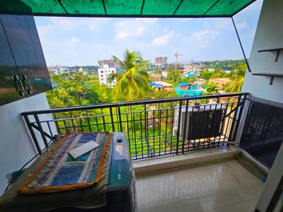 Balcony Image of 1400 Sq.ft 3 BHK Apartment / Flat for rent in Sunland Residency, Rajarhat Kolkata for Rs. 42000