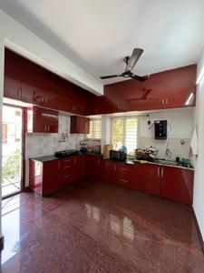 Kitchen Image of 1350 Sq.ft 2 BHK Independent House for rent in Murugeshpalya Bengaluru for Rs. 42000