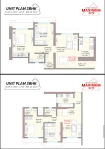 Image of 620 Sq.ft 2 BHK Apartment / Flat for sale in Raunak Maximum City, Thane West, Thane for Rs. 8200000