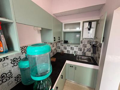 Kitchen Image of 450 Sq.ft 1 BHK Apartment / Flat for rent in Alcove New Kolkata Sangam, Serampore Hooghly for Rs. 15000