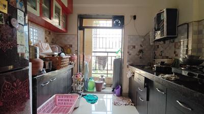 Kitchen Image of 550 Sq.ft 1 BHK Apartment / Flat for rent in Shree Nandanvan Homes Building E, Kalwa Thane for Rs. 25000