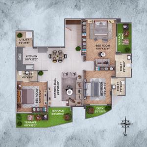 Image of 2100 Sq.ft 4 BHK Apartment / Flat for sale in Khamla, Nagpur for Rs. 16000000