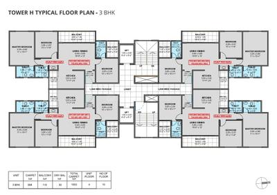 Image of 1400 Sq.ft 3 BHK Apartment / Flat for sale in Navyam, Ravet, Pune for Rs. 11800000