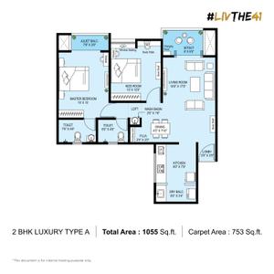 Image of 978 Sq.ft 2 BHK Apartment / Flat for sale in Krisala 41 Zillenia, Punawale, Pune for Rs. 7700000