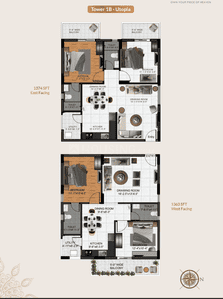 Image of 1450 Sq.ft 3 BHK Apartment / Flat for sale in Sharvani Sree Hemadurga Paradise, Miyapur, Hyderabad for Rs. 12000000