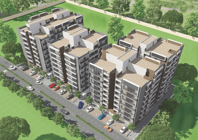 Image of 1845 Sq.ft 2 BHK Apartment / Flat for sale in Uma Saral Heights, Kudasan, Gandhinagar for Rs. 6950000