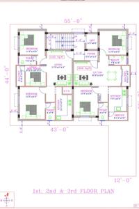 Floor Plan Image of 1102 Sq.ft 2.5 BHK Apartment / Flat for sale in Esha Homes, Nanganallur Chennai for Rs. 12948500