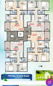 Floor Plan Image of 1077 Sq.ft 2 BHK Apartment / Flat for sale in Makhmalabad Nashik for Rs. 4200000