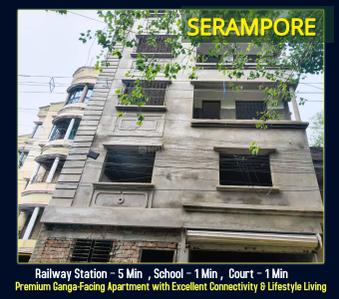 Image of 800 Sq.ft 2 BHK Apartment / Flat for sale in Serampore, Hooghly for Rs. 2500000