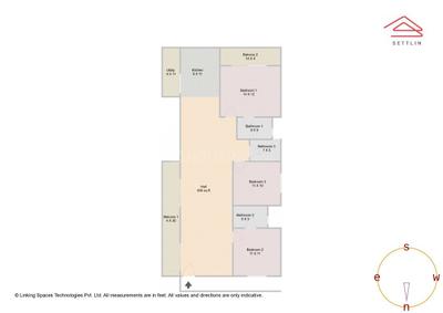 Image of 1910 Sq.ft 3 BHK Apartment / Flat for sale in K R Puram, Bengaluru for Rs. 17200000