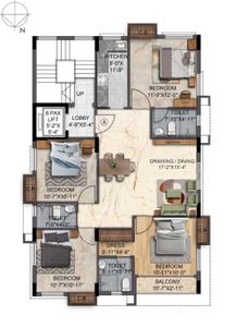 Image of 1700 Sq.ft 4 BHK Apartment / Flat for sale in Ballygunge, Kolkata for Rs. 24500000