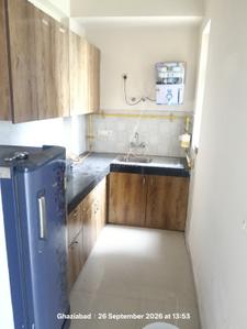 Kitchen Image of 585 Sq.ft 1 BHK Apartment / Flat for rent in Shubhhomes Urban Homes Phase 2A, Bamheta Village Ghaziabad for Rs. 15000